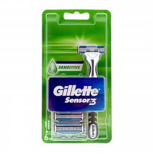 Skustuvas Gillette Sensor 3 Sensetive Razor 6 keičiamos galvutės